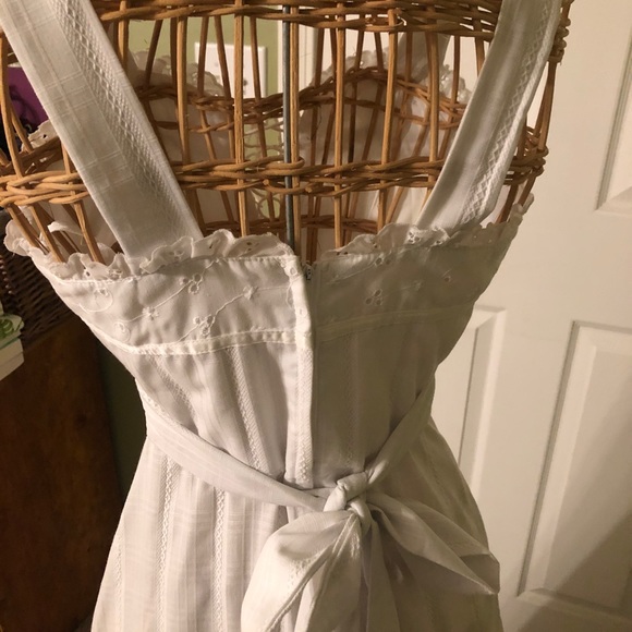 Vintage 70s zum zum gunne sax style white eyelet maxi sundress - Picture 5 of 12